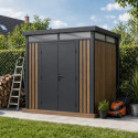 X-Metal Abri de jardin métal Marron Acier galvanisé 5m²