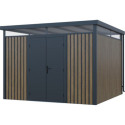 X-Metal Abri de jardin métal Marron Acier galvanisé 8.82m²