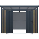 X-Metal Abri de jardin métal Marron Acier galvanisé 8.82m²
