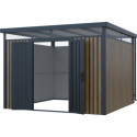 X-Metal Abri de jardin métal Marron Acier galvanisé 8.82m²