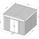 X-Metal Abri de jardin métal Marron Acier galvanisé 8.82m²