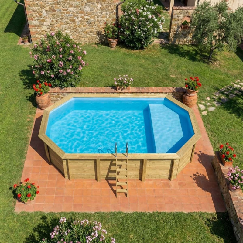 Altanka Piscines bois Marron Bois