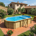 Altanka Piscines bois Marron Bois