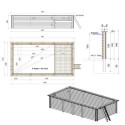 Altanka Piscines bois Marron Bois 26.25m²