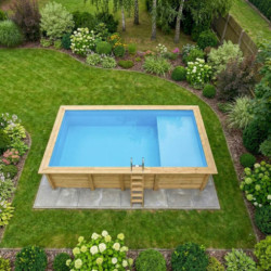 Altanka Piscines bois Marron Bois 26.25m²