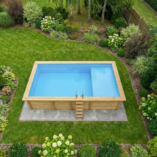 Altanka Piscines bois Marron Bois 26.25m²