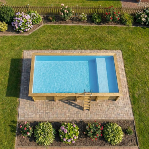 Altanka Piscines bois Marron Bois