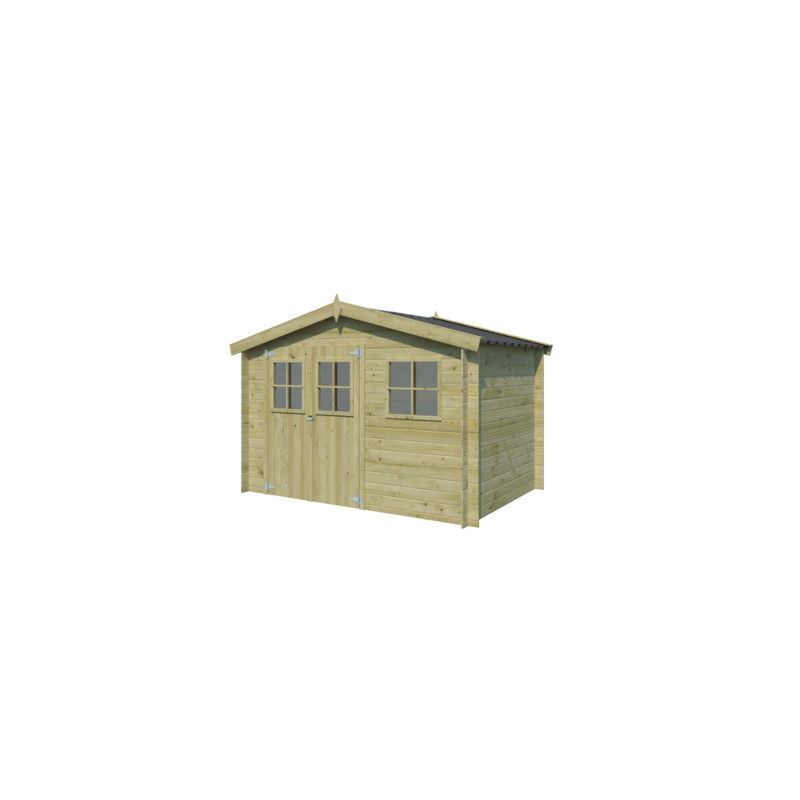 Gardenas Abris de jardin en bois Marron Bois massif 6.00m²