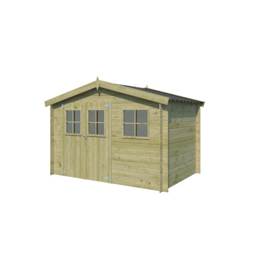 Gardenas Abris de jardin en bois Marron Bois massif 6.00m²