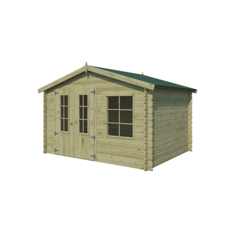 Gardenas Abris de jardin en bois Marron Bois massif 8.61m²