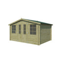 Gardenas Abris de jardin en bois Marron Bois massif 11.36m²