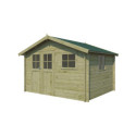 Gardenas Abris de jardin en bois Marron Bois massif 10.5m²