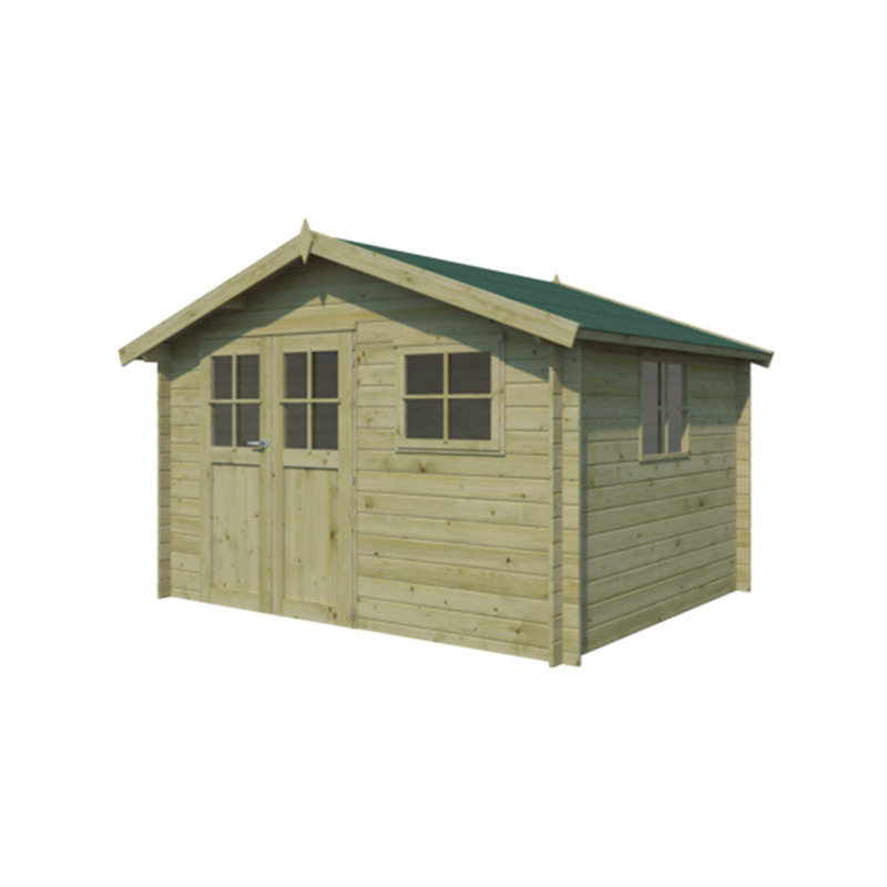Gardenas Abris de jardin en bois Marron Bois massif 10.5m²