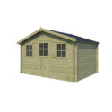 Gardenas Abris de jardin en bois Marron Bois massif 11.36m²