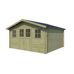 Gardenas Abris de jardin en bois Marron Bois massif 16m²