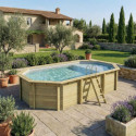 Gardenas Carport Marron Bois massif 17m²