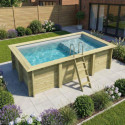 Gardenas Carport Marron Bois massif 17m²