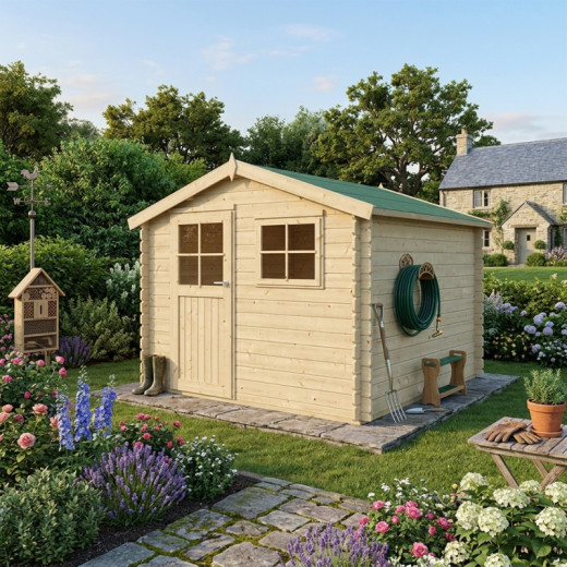 Gardenas Abris de jardin en bois Marron Bois massif 8.7m²