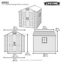Lifetime Abri de jardin résine Beige Polyéthylène Haute Densité (HDPE) 4.3m²