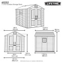Lifetime Abri de jardin résine Beige Polyéthylène Haute Densité (HDPE) 5.8m²