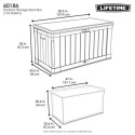 Lifetime Coffre de jardin Beige Polyéthylène Haute Densité (HDPE) 0.8m²