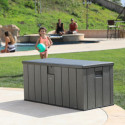 Lifetime Coffre de jardin Gris Polyéthylène Haute Densité (HDPE) 1.08m²