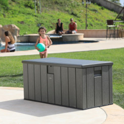 Lifetime Coffre de jardin Gris Polyéthylène Haute Densité (HDPE) 1.08m²