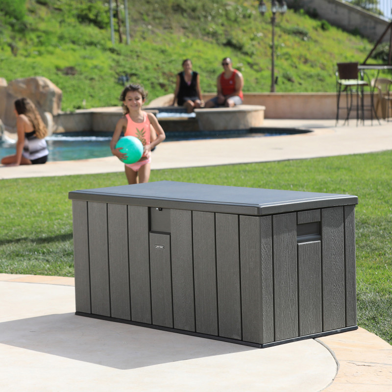 Lifetime Coffre de jardin Gris Polyéthylène Haute Densité (HDPE) 1.08m²