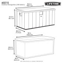 Lifetime Coffre de jardin Gris Polyéthylène Haute Densité (HDPE) 1.08m²