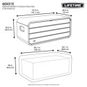 Lifetime Coffre de jardin Gris Polyéthylène Haute Densité (HDPE) 1.06m²