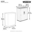 Lifetime Armoire de jardin Marron Polyéthylène Haute Densité (HDPE) 1.05m²
