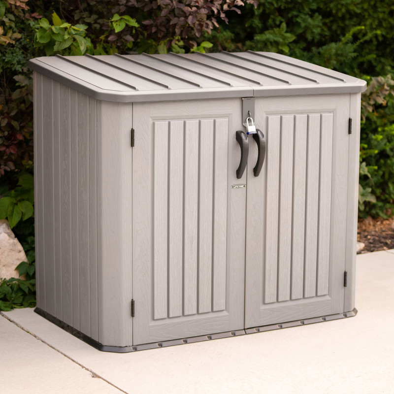 Lifetime Coffre de jardin Gris Polyéthylène Haute Densité (HDPE) 1.4m²