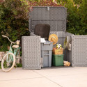 Lifetime Coffre de jardin Gris Polyéthylène Haute Densité (HDPE) 1.4m²