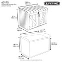 Lifetime Coffre de jardin Beige Polyéthylène Haute Densité (HDPE) 2.06m²