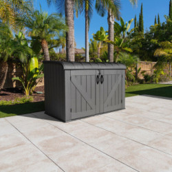 Lifetime Coffre de jardin Gris Polyéthylène Haute Densité (HDPE) 2.06m²