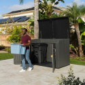 Lifetime Coffre de jardin Gris Polyéthylène Haute Densité (HDPE) 2.06m²
