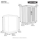 Lifetime Armoire de jardin Marron Polyéthylène Haute Densité (HDPE) 1.33m²