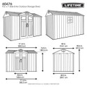 Lifetime Abri de jardin résine Gris Polyéthylène Haute Densité (HDPE) 5.77m²