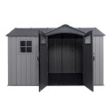 Lifetime Abri de jardin résine Gris Polyéthylène Haute Densité (HDPE) 7.2m²