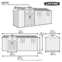 Lifetime Abri de jardin résine Gris Polyéthylène Haute Densité (HDPE) 10m²