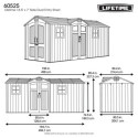 Lifetime Abri de jardin résine Gris Polyéthylène Haute Densité (HDPE) 10m²