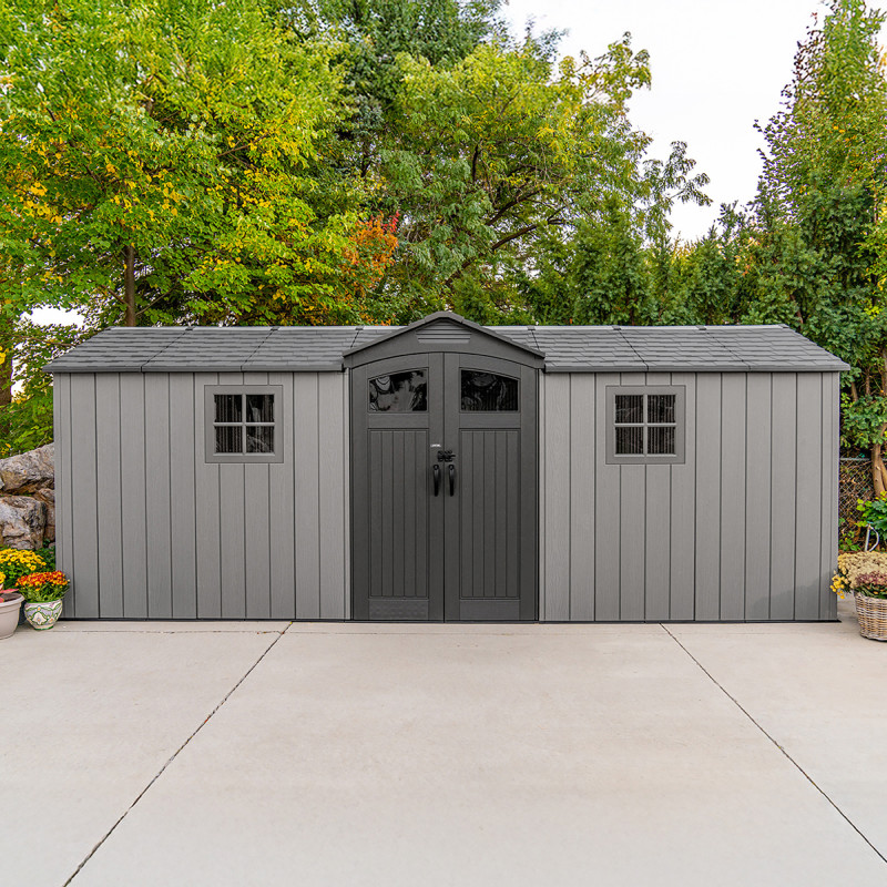 Lifetime Abri de jardin résine Gris Polyéthylène Haute Densité (HDPE) 12m²