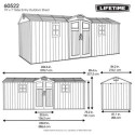 Lifetime Abri de jardin résine Gris Polyéthylène Haute Densité (HDPE) 12m²