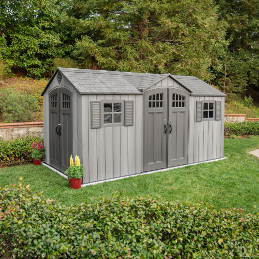 Lifetime Abri de jardin résine Gris Polyéthylène Haute Densité (HDPE) 10.80m²