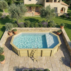 Altanka Piscines bois Marron Bois