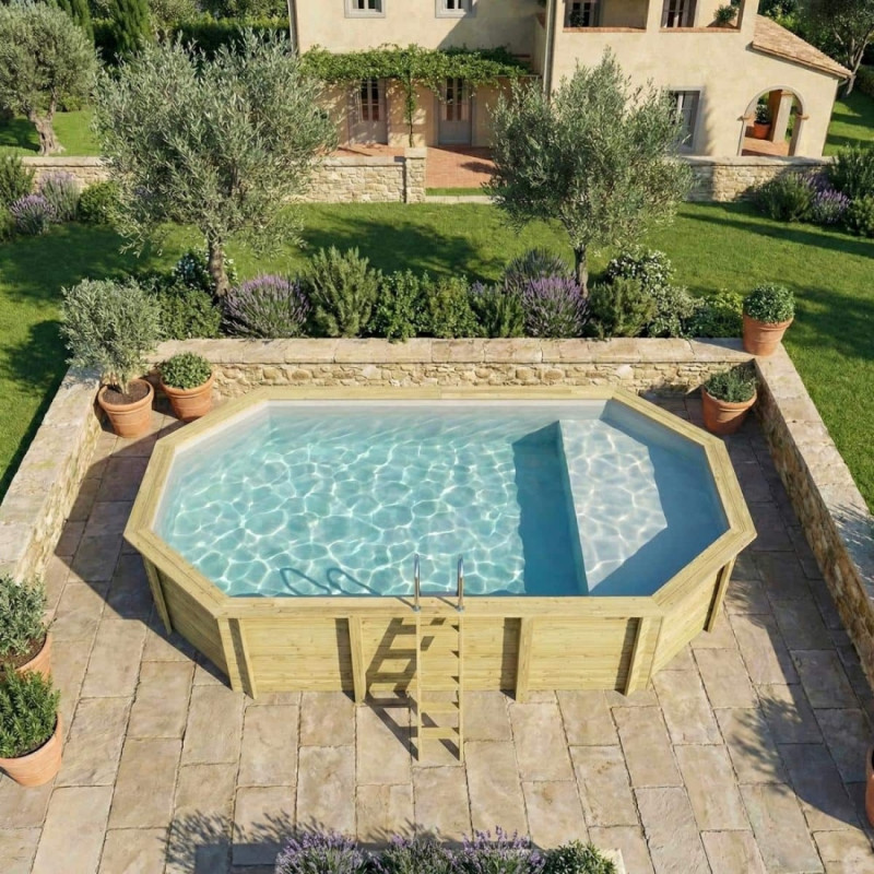 Altanka Piscines bois Marron Bois