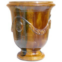 Terre Figuière Vase d'Anduze Marron Terre cuite émaillée