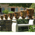Terre Figuière Vase d'Anduze Marron Terre cuite émaillée