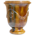 Terre Figuière Vase d'Anduze Marron Terre cuite émaillée