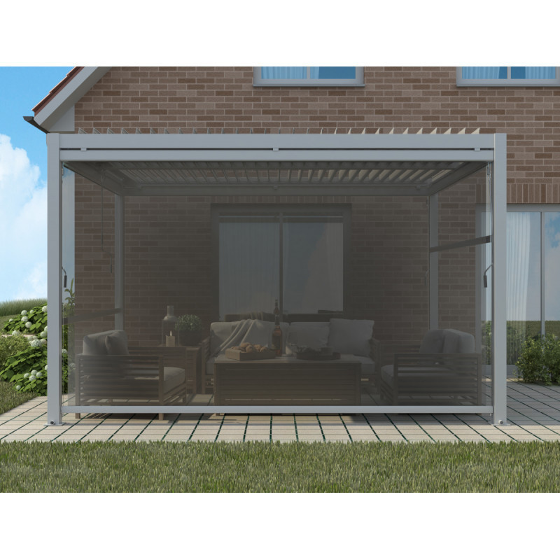 X-Metal Pergolas bioclimatiques Gris Aluminium 12m²